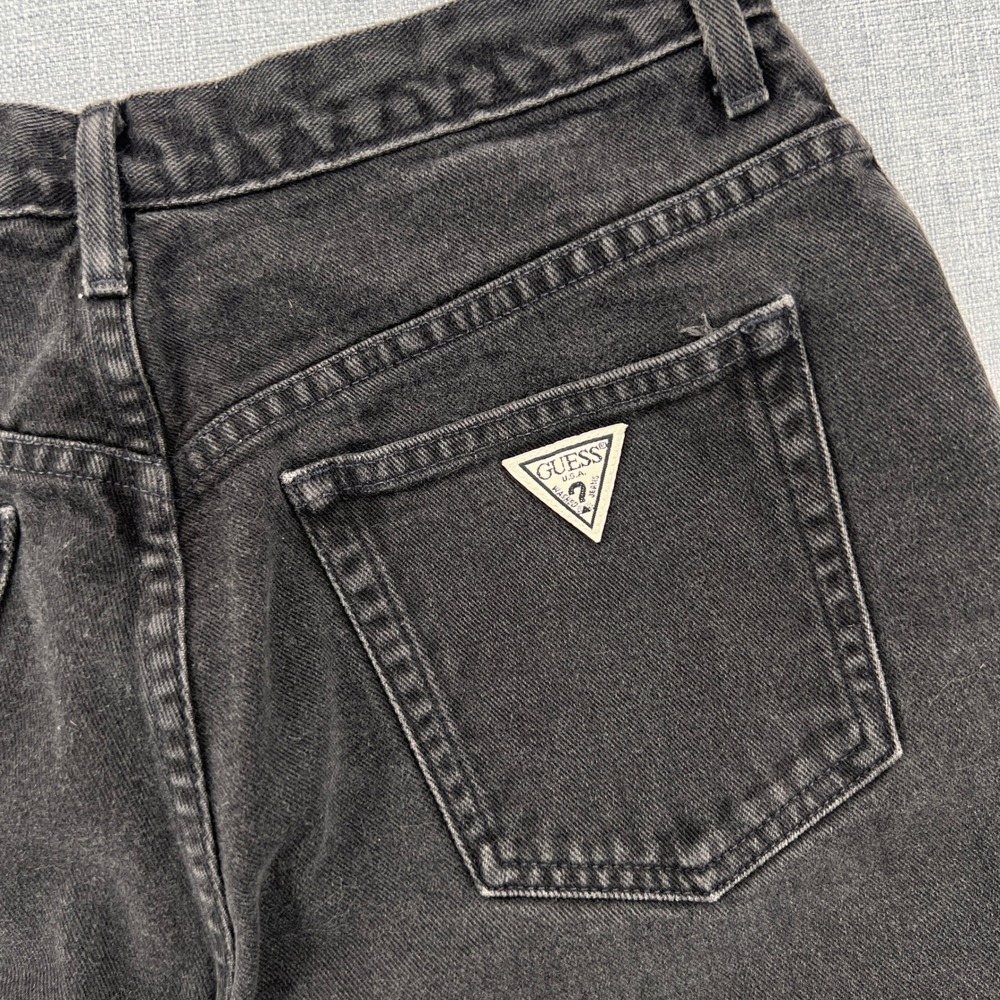 VTG 90s Guess Black Boot Cut Jeans Women 30 USA Made Y2K Denim Retro Streetwear